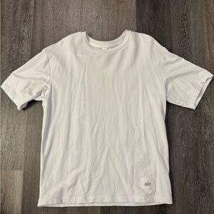 ALO Yoga Men's White Double Take Short Sleeve Tee Small